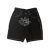 Black Denim Short Pants Front "Black Denim" - Pants