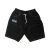 Black Short Pants Front "Black" - Pants