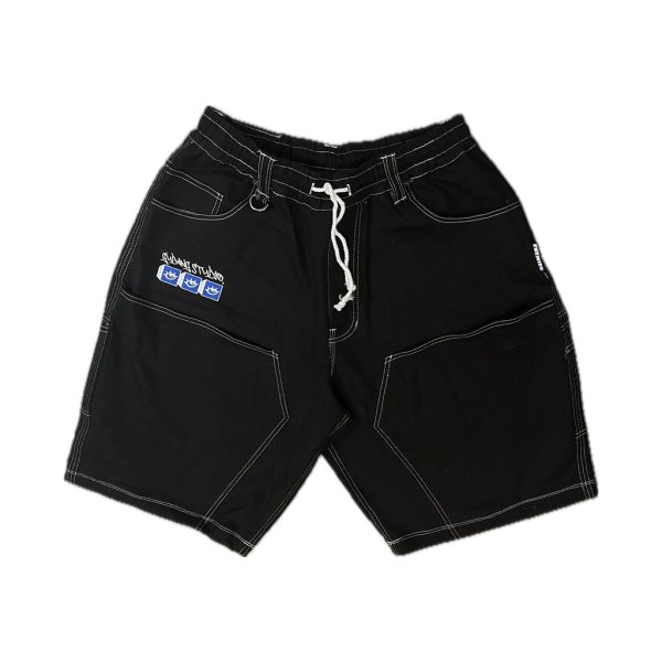 Black Short Pants Front "Black" - Pants