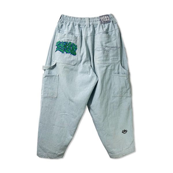 Blue B "Washed Denim"-Baggie Long Pants