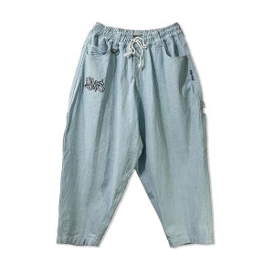 "Washed Denim"-Baggie Long Pants