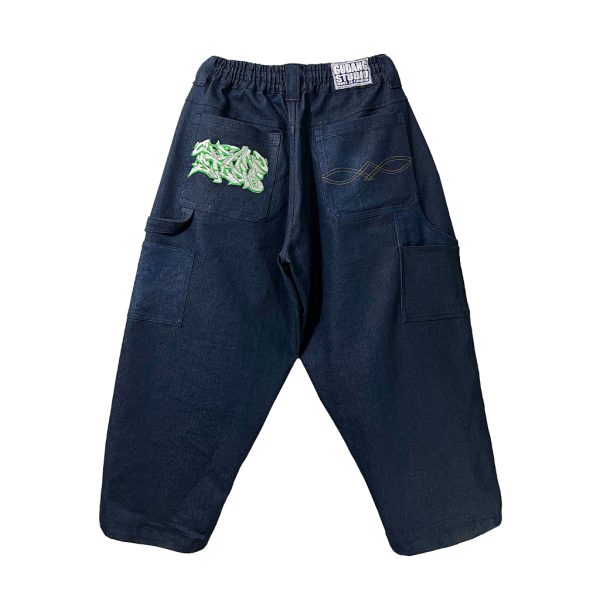 "Denim"-Baggie Long Pants