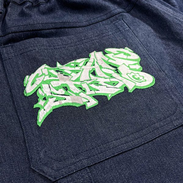 "Denim"-Baggie Long Pants